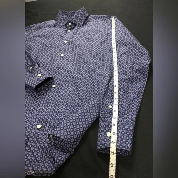 Eton Men’s Cotton Blue Long Sleeve Shirt Size 41/16 - M401 - Picture 7 of 7